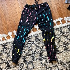 Lighting bolt sweatpants